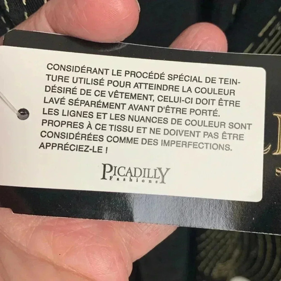 Vintage NWT Piccadilly Open Cardigan w Sparkles Holiday Season Black Size Large - Picture 9 of 16